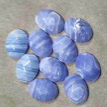 15X20MM FACETED OVAL CABOCHON RECONSTRUCTION BLUE LACE(6PCS/BAG)
